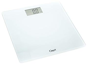 Ozeri Precision Digital Bath Scale 400 Lbs Edition In Tempered Glass With Step-on Activation White