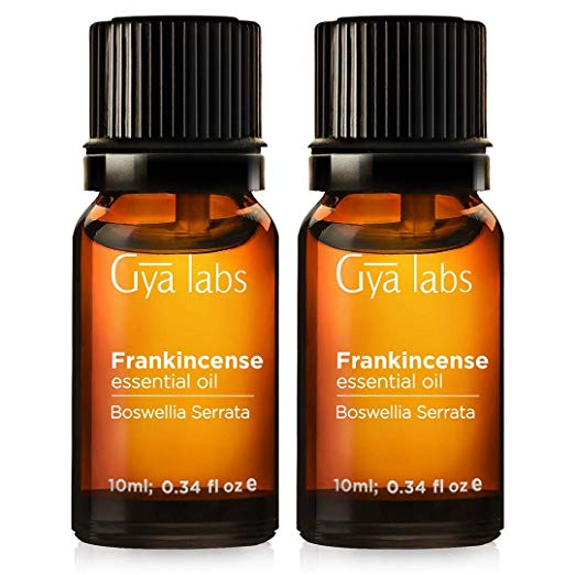 Frankincense Essential Oil 2 Pack (10 ml) - 100% Pure Therapeutic Grade for Skin, Face, Teeth, Gums, Diffuser - Gya Labs