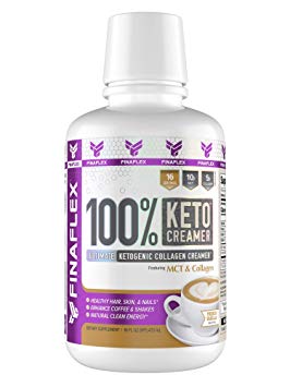 100% Keto Creamer, Liquid Shelf Stable Ketogenic Creamer with Collagen, MCT Oil, Hydrolyzed Collagen Peptides, Healthy Hair, Skin, and Nails, Enhance Coffee, Shakes, Tastes Great, 16 Svgs