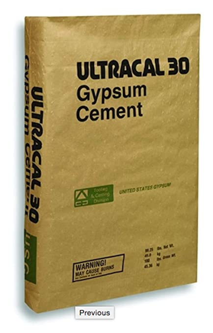 ULTRACAL 30 Gypsum Cement - Plaster - for Mold Making and Casting, Ideal for Latex Molds! Takes Excellent Detail (25 lb)