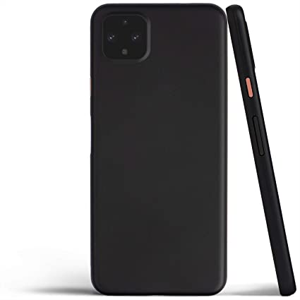 totallee Pixel 4 XL Case, Thinnest Cover Premium Ultra Thin Light Slim Minimal Anti-Scratch Protective - for Google Pixel 4 XL (Solid Black)