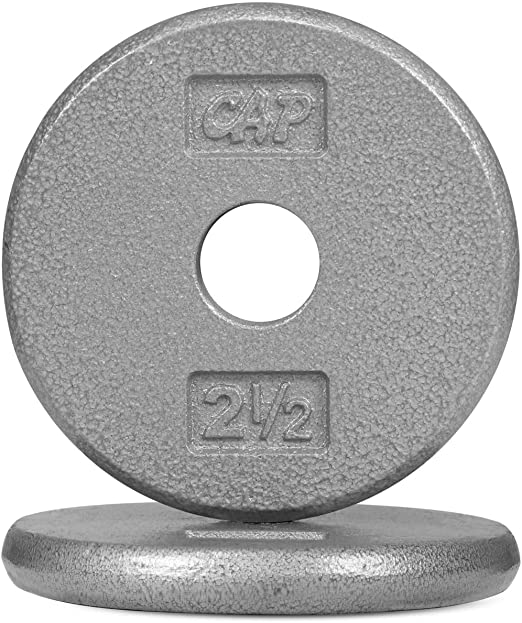 WF Athletic Supply Traditional/Classic 1-inch Hole Standard Solid Cast Iron Weight Plates - Great for Strength Training, Weightlifting, Bodybuilding & Powerlifting, Multiple Choices Available