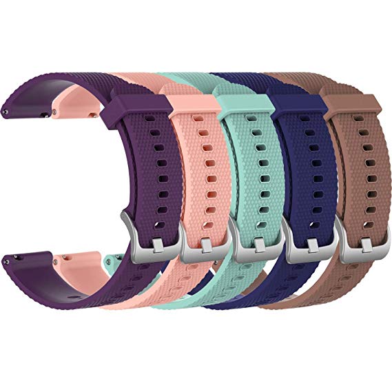 5X Small 20mm Replacement Silicone Bands for Amazfit Bip Smartwatch, 5B