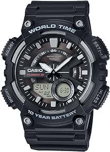 Casio Men's Analog and Digital Quartz Black Watch (Model:AEQ-110W-1AVCF)