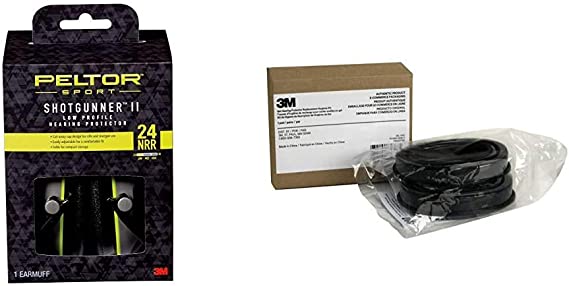 3M Peltor Sport Shotgunner II Low-Profile Hearing Protector & Gel Hearing Protector Replacement Hygiene Kit