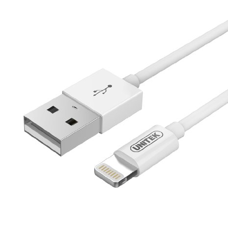[Apple MFi Certified] Unitek Lightning USB Charge and Sync Cable 3.28 Feet (1 Meter) Output 2.4A for iPhone SE / 6s / 6 Plus / 5s / 5c, iPad mini/ Air/ Pro, iPod touch 6th Gen / nano 7th Gen,White