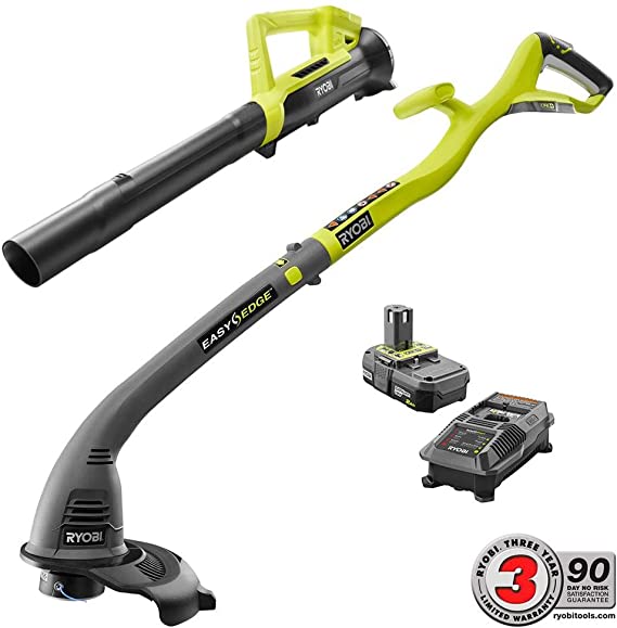 Ryobi ONE  18-Volt Lithium-Ion Corless 10' String Trimmer&Blower KIT