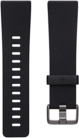 Fitbit Versa Family Accessory Band, Official Fitbit Product, Classic, Black, Large