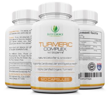ORGANIC TURMERIC CURCUMIN EXTRACT with 95% Curcuminoids & Bioperine® for 2000% Better Bioavailability - 2 MONTH SUPPLY 1000 mg per serving - Maximum Potency & 100% Natural
