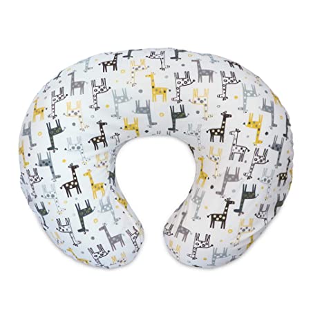 Boppy Original Pillow Cover, Gray Gold Giraffe, Cotton Blend Fabric with Allover Fashion, Fits All Nursing Pillows & Positioners, 00057014060490