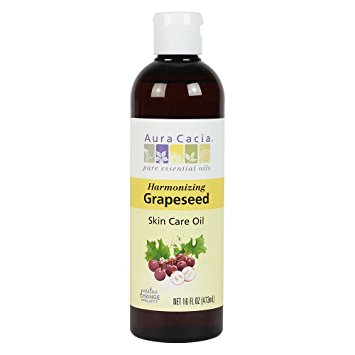 Harmonizing Grapeseed Skin Care Oil with Vitamin E, 16 Fluid Ounces by Aura Cacia Pure Essential Oils