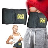 TNT Waist Trimmer Ab Belt for Men and Women - Extra Wide to Cover Entire Midsection - Uniquely Designed to Repel Sweat and Moisture w Anti-Slip Grid Technology - No Slipping or Movement of Fabric 10 Wide - 51 Length