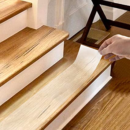 Non-Slip Stair Treads Tape, Clear 4 x 16.5 Feet Anti Slip Strips for Kids, Elders and Pets, Adhesive Stair/Floor Treads, Indoor, Outdoor, Prevents Slipping