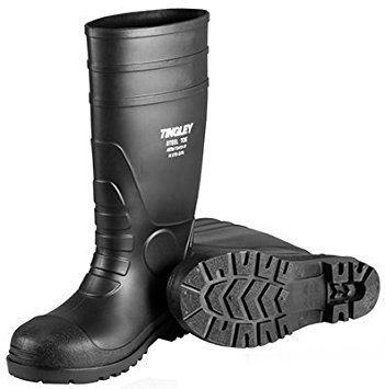 Tingley Men's PVC Steel Toe 15" Knee Boot,Black,US 11 M