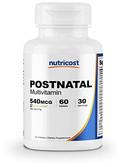 Nutricost Postnatal Multivitamin (60 Tablets) - Vitamins for Mom & Baby - Supports Healthy Muscles, Bones, Growth, and Development