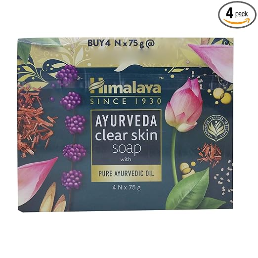 Himalaya Ayurveda Clear Skin Soap, 75g (Pack of 4)