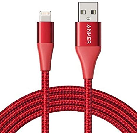 Powerline   II USB-A to Lightning Connector 1.8m Cable Red