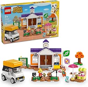 LEGO Animal Crossing K.K.’s Concert in The Plaza Building Set with a Café, Car Toy and Stage, Animal Crossing Toy Inspired by The Video Game Series, Pretend Play Gift for Kids Ages 7 and Up, 77052