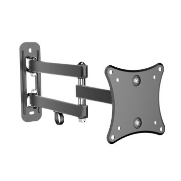 FLEXIMOUNTS A01 Full Motion Tilt and Rotate TV LCD Monitor Wall Mounts for most 10"-26" Samsung/Coby/LG/VIZIO/TCL/Sharp/Haier/Hisense/Seiki LCD LED flat panel Tvs /w Articulating Swivel function
