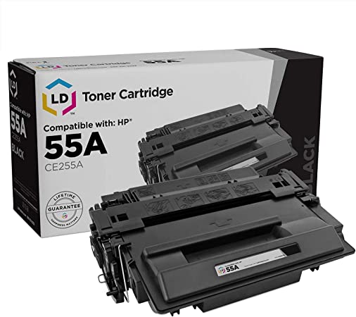 LD © Remanufactured Replacement for Hewlett Packard CE255A (HP 55A) Black Laser Toner Cartridge for use in HP LaserJet, LaserJet Enterprise, and LaserJet Pro Series Printers