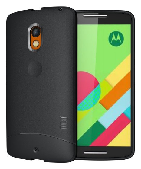 Moto X Play Case, TUDIA Ultra Slim Full-Matte ARCH TPU Bumper Protective Case for Motorola Moto X Play (Black)