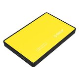 ORICO 2588US3 Tool Free USB 30 SATA External Hard Drive Enclosure for 25 HDD and SSD - Yellow