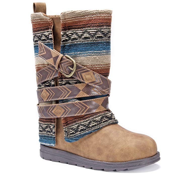 MUK LUKS Women's Nikki Boots-Brown Fashion