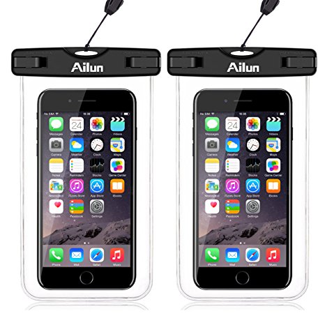 Waterproof Case,by Ailun,Snowproof,Dirtproof Bag Pouch,for iPhone X/8/8Plus,7/7Plus,6 Plus/6/6s/5s,Galaxy S9/S9 ,S8/S7/S6,for Boating/Hiking/Swimming/Diving[Clear]