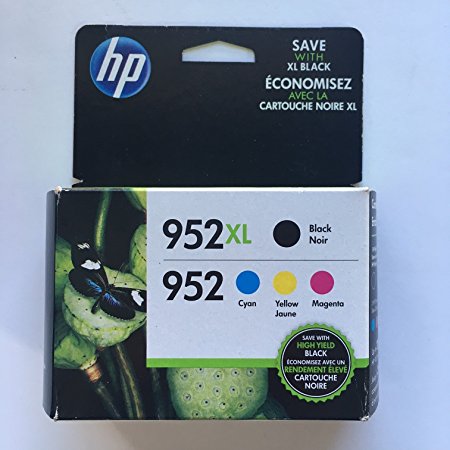 HP 952XL Black and 952 Color Ink Cartridges (Cyan/Yellow/Magenta) Combo Pack (In Retail Packing) Works with HP OfficeJet Pro 8210, 8710, 8715, 8720, 8725, 8730, 8740