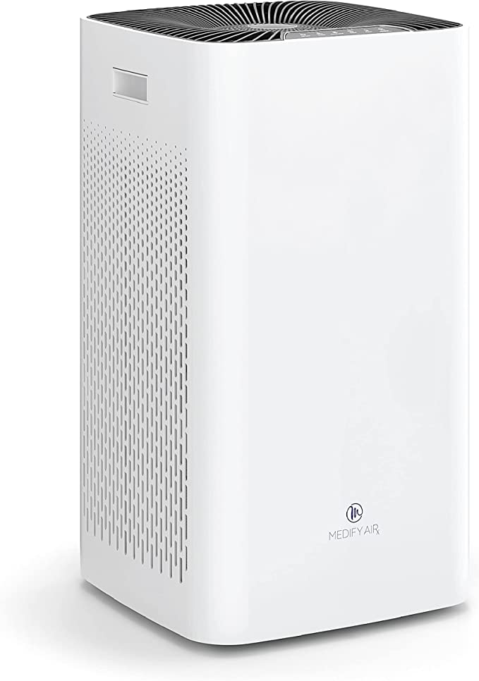 Medify MA-112 Air Purifier with H13 True HEPA Filter | 232 sq m Coverage | for Allergens, Smoke, Smokers, Dust, Odors, Pollen, Pet Dander | Quiet 99.9% Removal to 0.1 Microns | White, 1-Pack