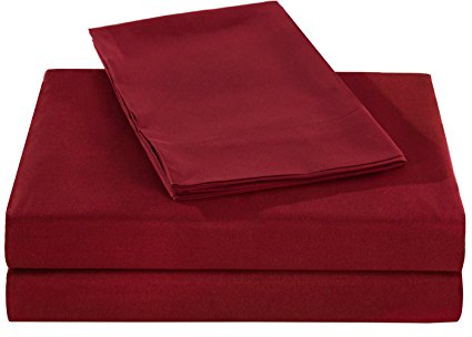 Honeymoon 1800 Brushed Microfiber Bed Sheet Set, Ultra Soft, Twin - Fuchsia