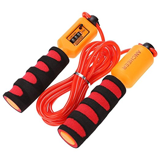 Ancheer Adjustable Skipping Jump Rope with Counter