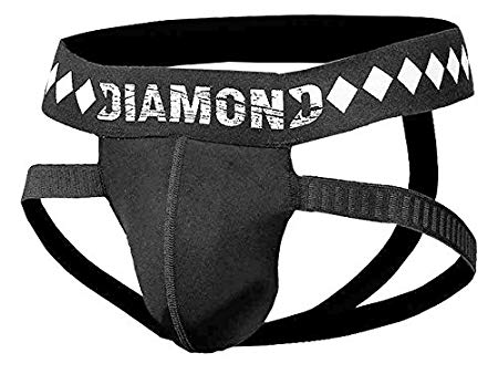 Diamond MMA Four-Strap Jock Strap Supporter with Built-in Athletic Cup Pocket for Sports
