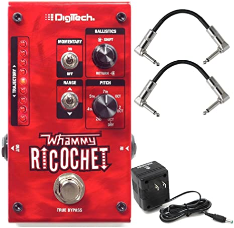 DigiTech Whammy Ricochet Pitch Shifting Guitar Effects Pedal with Patch Cables & Power Supply
