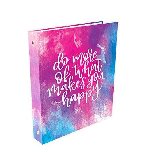 bloom daily planners Binder ( ) 3 Ring Binder ( ) 1 Inch Ring ( ) 10" x 11.5" - Do More of What Makes You Happy