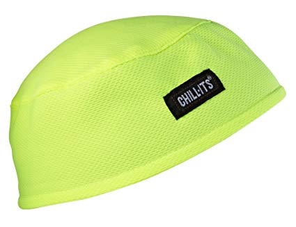 Ergodyne Chill-Its 6630 Absorptive Moisture-Wicking Skull Cap, Lime