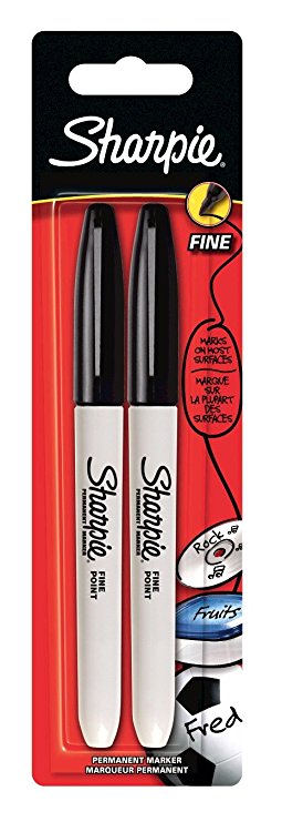 Sharpie Fine Point Permanent Marker - Black, Pack of 2