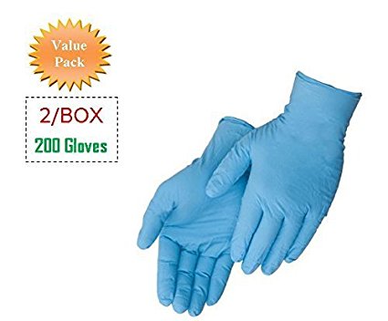 Liberty Glove – Duraskin- T2010W Nitrile Industrial Glove, Powder Free, Disposable, 4 mil Thickness, Medium, Blue 200