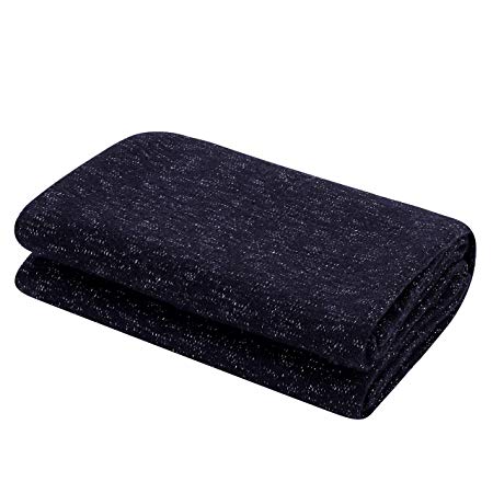 PuTian Soft Blanket Thick Warm Throw for Winter 100 Merino Wool Blankets Camping Autumn GalaxyBlue 70by41