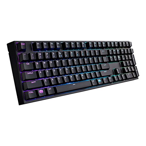 MasterKeys Pro L Mechanical Keyboard with Intelligent RGB, Cherry MX Brown Switches, Multiple Lighting Modes and 100% Layout