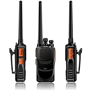 Baofeng Pofung GT-1 UHF 400-470MHz FM Two-Way Ham Radio(Orange), 16 Channels, 1500mAh Battery, 5 Pack