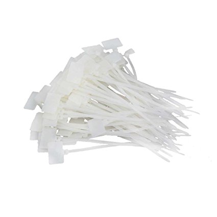 Tag Zip Ties - TOOGOO(R) 100Pcs Zip Ties Write On Ethernet RJ45 RJ12 Wire Power Cable Label Mark Tag