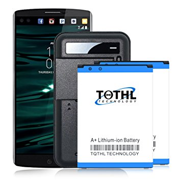 TQTHL 2 x 3300mAh Li-Ion Replacement Battery for LG V10 BL-45B1F H900 H901 with LG V10 Battery Charger