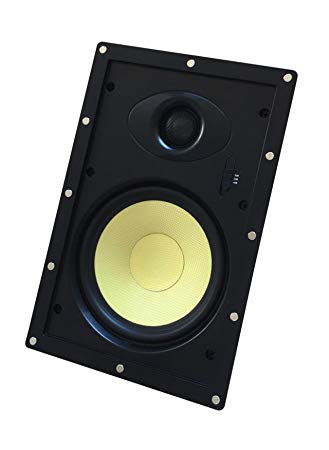 YK652W Silver Ticket Products in-Wall Speaker with Magnetic Grill and Pivoting Tweeter (6.5 Inch in-Wall)