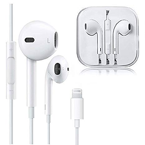 Lightning Earphones,With Microphone Earbuds Stereo Headphones and Noise Isolating headset Made for iPhone X 10/ iPhone 7/7 Plus iPhone8/ 8Plus Earphones,Support all iOS system