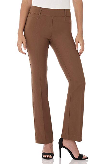 Rekucci Women's Ease in to Comfort Fit Barely Bootcut Stretch Pants