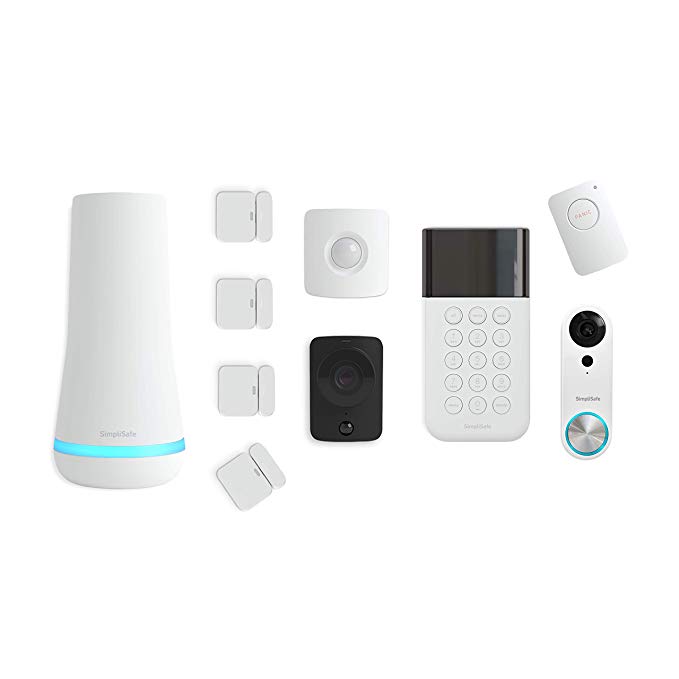 SimpliSafe 10 Piece Wireless Home Security System w/HD Camera and Video Doorbell - Optional 24/7 Professional Monitoring - No Contract