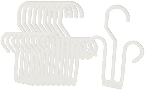 uxcell Plastic Slippers Leather Shoes Drying Shelf Hanger 10 Pcs White