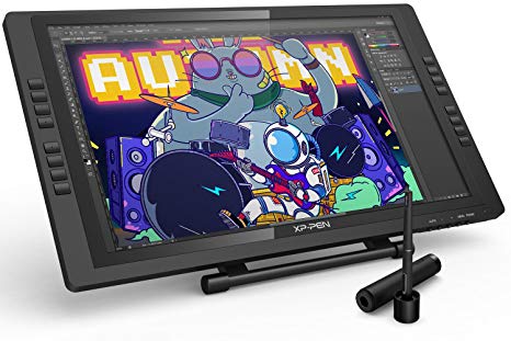 XP-Pen 22 Pen Display IPS Monitor Graphics Drawing Monitor Drawing Tablet Monitor Dual Monitor Mode Adjustable Stand with 2 Pen 1 Screen Protector and Glove Etc