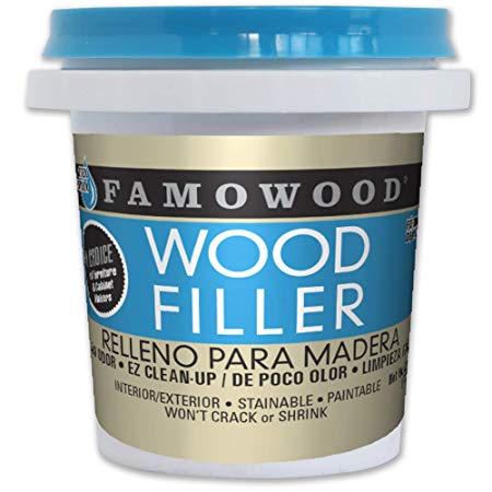 FamoWood 40042112 Latex Wood Filler - 1/4 Pint, Cherry/Dark Mahogany